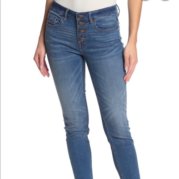 Vigoss Button Fly Mid Rise Skinny Jeans